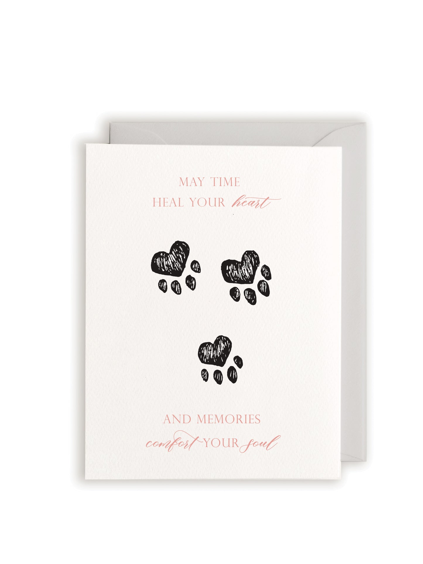 May Time Heal Your Heart And Memories Comfort Your Soul Letterpress Greeting Card