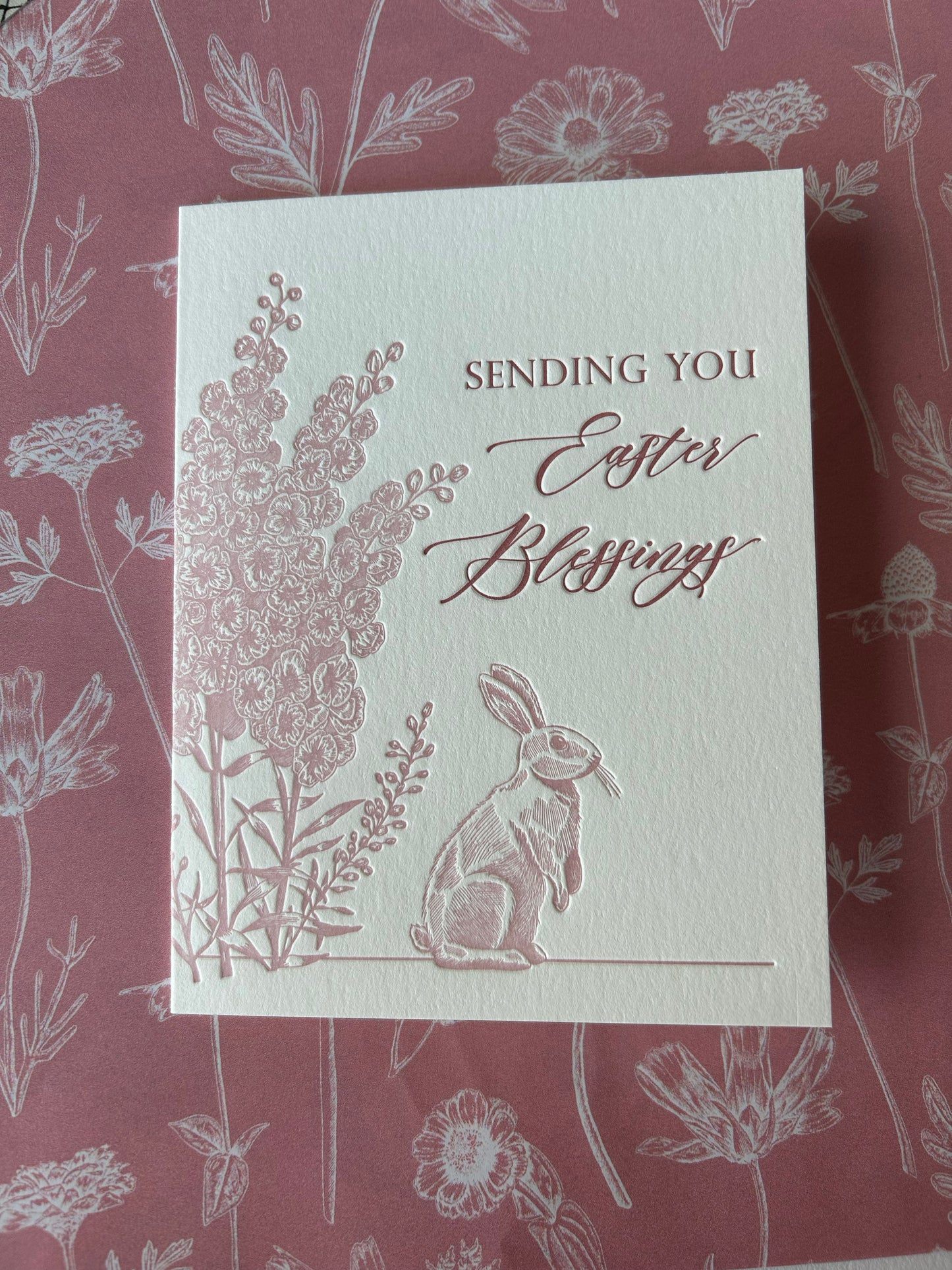 Sending You Easter Blessings Letterpress Greeting Card