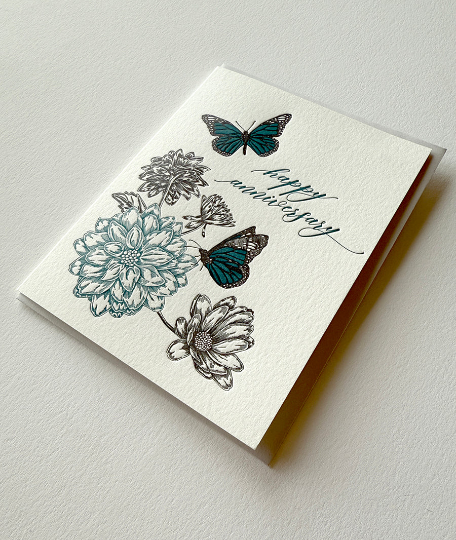 Happy Anniversary Letterpress Greeting Card