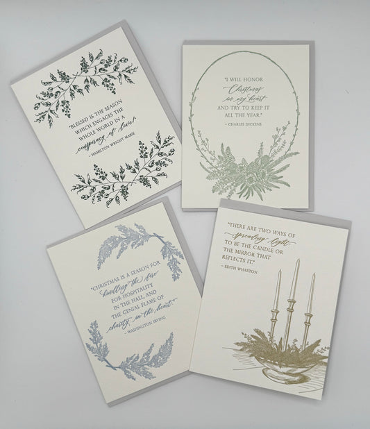 Holiday Quote Letterpress Card Pack