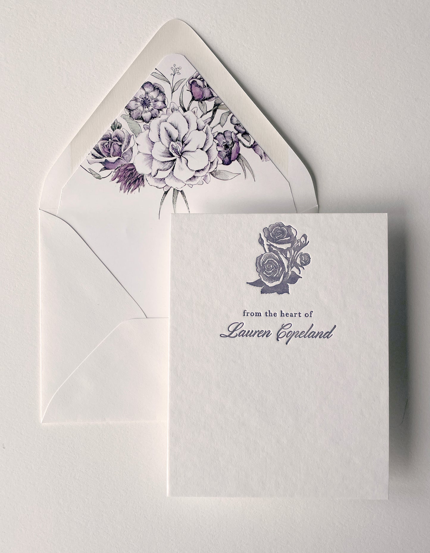 June Semi-Custom Stationery: Lavender Garden