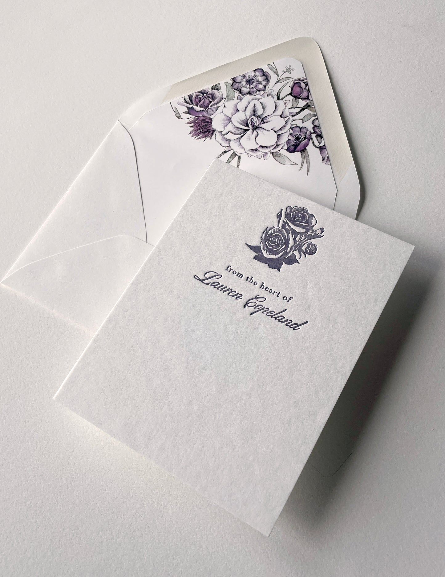 June Semi-Custom Stationery: Lavender Garden