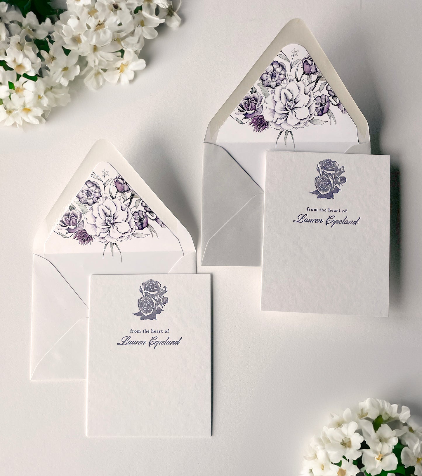 June Semi-Custom Stationery: Lavender Garden