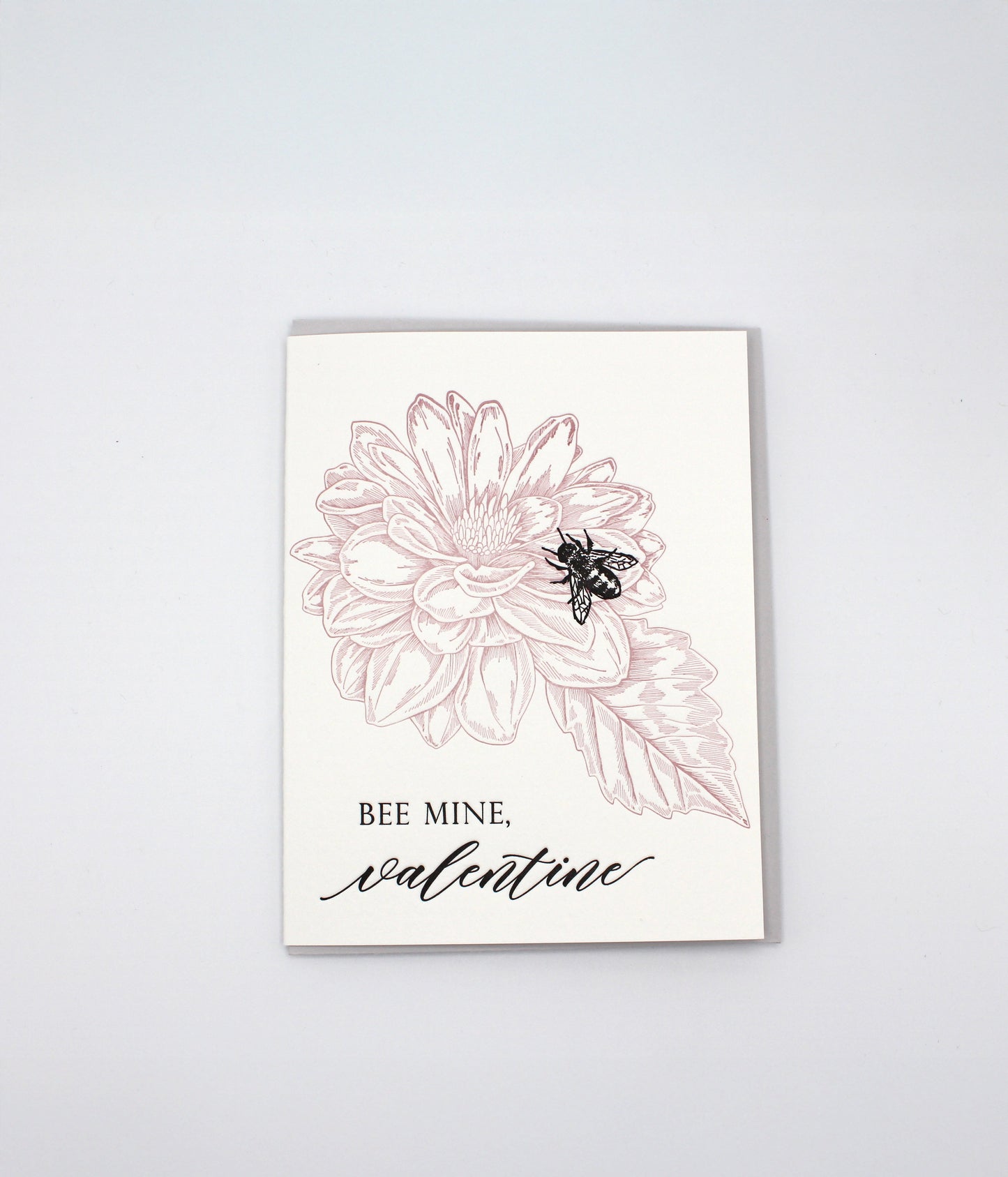 Bee Mine, Valentine Letterpress Greeting Card