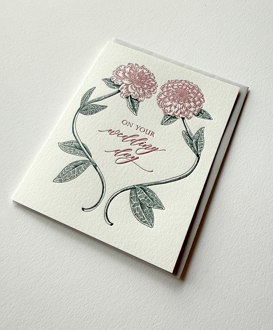 On Your Wedding Day Letterpress Greeting Card